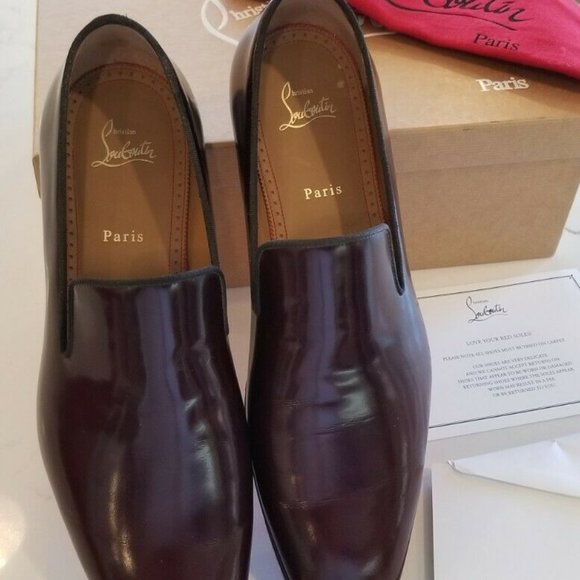 Christian Louboutin Men's Bordeaux Dandelion Flat - Picture 4 of 10